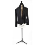 ROLAND MOURET; a black wool mix short fitted jacket, size 8.