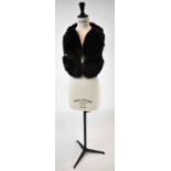 LANVIN; a black short fox fur gilet, size 40.