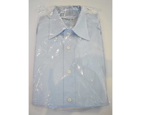 MARIANO RUBINACCI; a blue cotton long sleeve button down shirt, size approx 15.5".Condition Report: Dry cleaned.