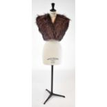 CELINE; a pink fox fur short gilet, size 38.