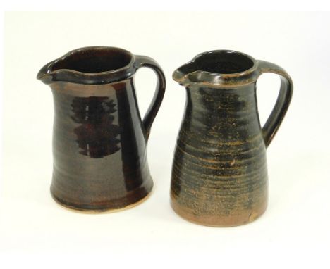 LEACH POTTERY & SCOTT MARSHALL. A Leach Pottery, St. Ives, standard ware jug, height 19cm & a Scott Marshall, Boscean Pottery