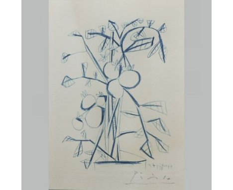 After Pablo Picasso, 1881-1973,  Les Livres de Picasso realises par PAB, coloured lithograph, signed in pencil, 17 x 13cm