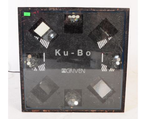 Griven Ku - Bo - A contemporary discotheque light up dance Ibiza podium. Of square form, black metal construction with disco 