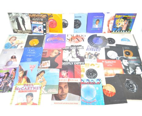 A large collection of 150 later 20th century 45 RPM singles vinyl records. Artists to include;   The Buggles, China Crisis, D