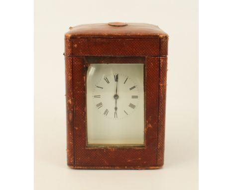 A cased French large carriage clock by C.A. Richard et Cie - late 19th century, the twin train movement stamped with the make