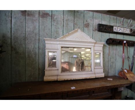Small Victorian Cast Iron Over mantle Mirror