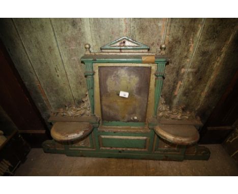 Small Victorian Cast Iron Over mantle mirror