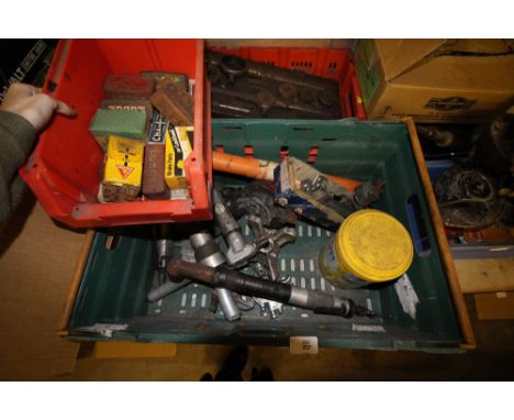 4 Boxes Vintage Car Equipment &amp; Manhole