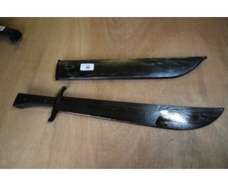 Machete with cloth scabbard