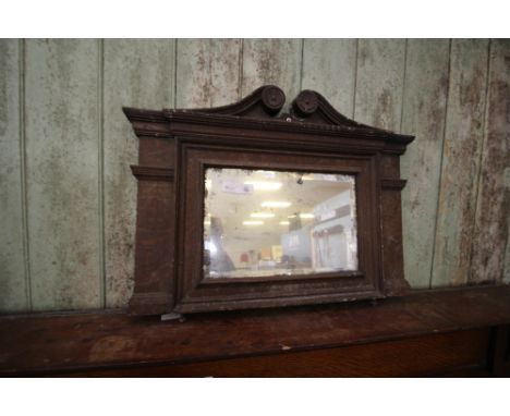 Small Victorian Cast Iron Over mantle Mirror