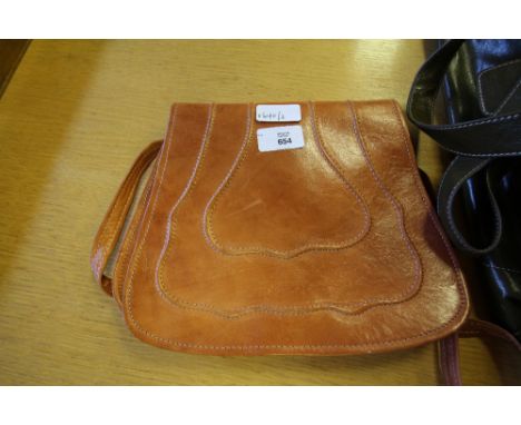 Vintage leather saddle bag