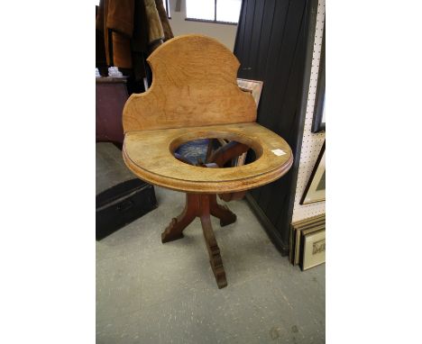 Oak bow front wash stand