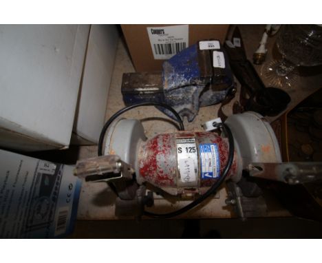 Leroy Somer Bench Grinder &amp; Record Vice