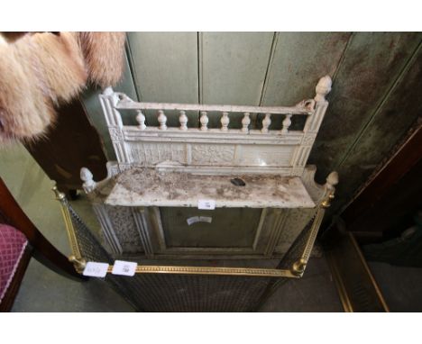 Victorian Cast Iron Over mantle Mirror - small