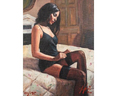 FABIAN PEREZ (b.1967) ARTIST SIGNED LIMITED EDITION COLOUR PRINT ?Kayleigh at the Ritz III?, (121/195) with certificate 16? x