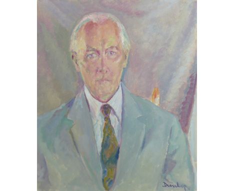 Ronald Ossory Dunlop (Irish, 1894-1973): a half portrait of a seated gentleman, oil on canvas, 60 by 50.5cm, framed, 76 by 66