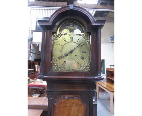 ANTIQUE MAHOGANY CASED LONGCASE CLOCK WITH BRASS DIAL BY TOM MOFS, FRODSHAM, FOR RESTORATION 