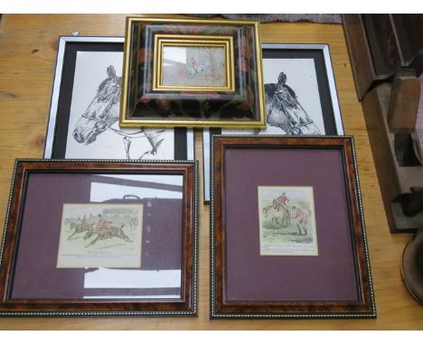 SMALL PARCEL OF HORSE AND HUNTING RELATED PICTURES AND PRINTS 