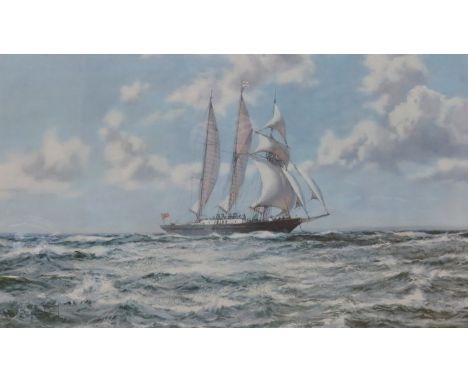 PENCIL SIGNED LIMITED EDITION PRINT BY MONTAGUE DAWSON- THE FULL SAIL, APPROXIMATELY 60cm x 94cm 