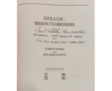 TIBBETS PAUL: (1915-2007) American Brigadier General in the United States Air Force, pilot of the Enola Gay, the first aircra