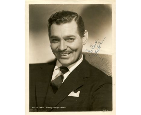 GABLE CLARK: (1901-1960) American actor, Academy Award winner for Best Actor in 1934 for his role as Peter Warne in It Happen