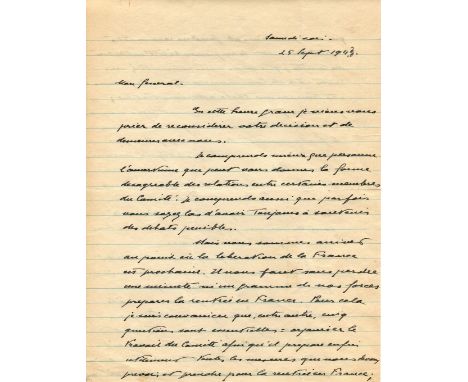‘we have reached the point where the liberation of France is near…..  to have the full benefit of this position, the Commande