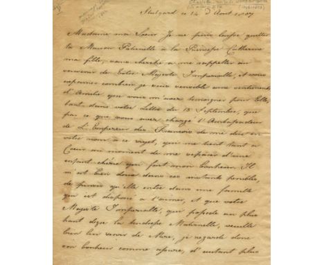 On her daughter’s impending marriage to Napoleon’s youngest brother – ‘I….regard her happiness as assured, especially since I