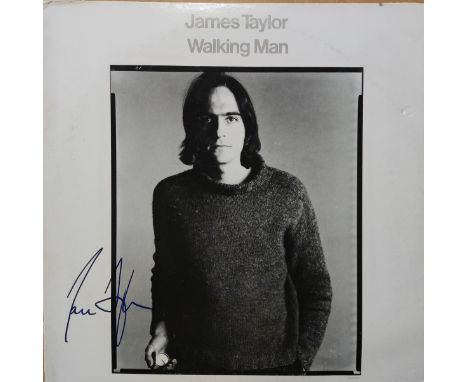 TAYLOR JAMES: (1948-&nbsp;&nbsp;&nbsp;&nbsp; ) American singer &amp; guitarist. Signed record sleeve for the album Walking Ma
