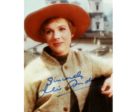 ANDREWS JULIE: (1935- ) English Actress, Academy Award winner. A good signed 8 x 10 colour photograph of Andrews, the image d