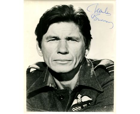 BRONSON CHARLES: (1921-2003) American actor. An excellent vintage signed 8 x 10 photograph of Bronson in a head and shoulders