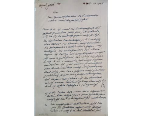 [NUREMBERG TRIALS]: JODL ALFRED (1890-1946) German Generaloberst, Chief of the Operations Staff of the German Armed Forces Hi