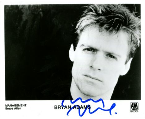 ADAMS BRYAN: (1959- ) Canadian Musician, singer and Composer. One of the best-selling music artists of all time. Signed 10 x 