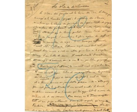 CLEMENCEAU GEORGES: (1841-1929) French Prime Minister 1906-09, 1917-20. Autograph Manuscript Signed, G Clemenceau, two pages,