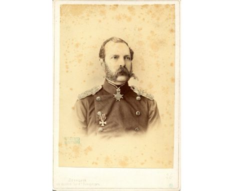 ALEXANDER II: (1818-1881) Emperor of Russia, King of Poland and Grand Duke of Finland 1855-81. Assassinated. Vintage cabinet 