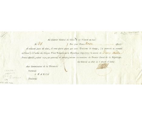 MASSENA ANDRE: (1758-1817) French military commander during the French Revolutionary Wars and the Napoleonic Wars, one of the