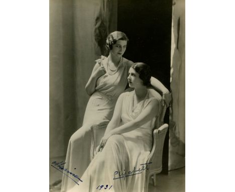 ELIZABETH & MARINA OF GREECE AND DENMARK: Elizabeth of Greece and Denmark (1904-1955) & Marina of Greece and Denmark (1906-19