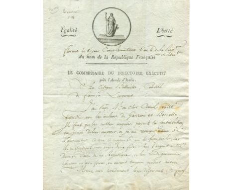 SALICETI ANTOINE CHRISTOPHE: (1757-1809) French Corsican Politician and Diplomat of the Revolution and First Empire. An excep