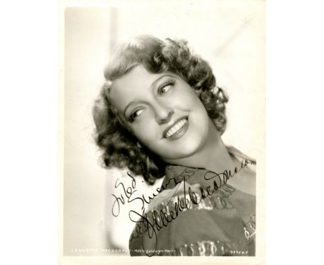 MACDONALD JEANETTE: (1903-1965) American actress and singer, remembered for her musical film appearances alongside Nelson Edd