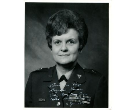 [UNITED STATES ARMY WOMEN]: Anna Mae Hays (1920-2018) American military officer who served in the United States Army Nurse Co