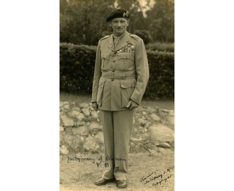 MONTGOMERY B.L.: (1887-1976) British Field Marshal of World War II. An excellent vintage signed 6 x 9.5 photograph of Monty s