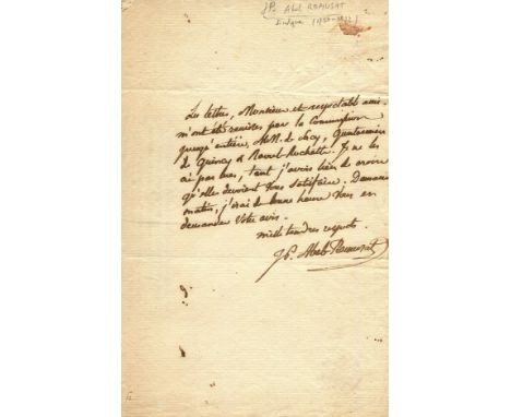 REMUSAT JEAN PIERRE ABEL: (1788-1832) French sinologist who, enamoured with the Chinese language, spent five years teaching h