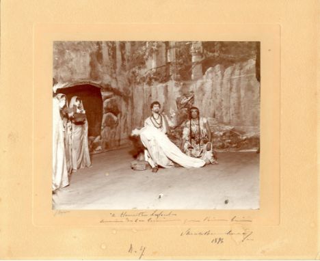 BERNHARDT SARAH: (1844-1923) French stage actress. A large vintage signed and inscribed 14.5 x 12 photograph of the actress i