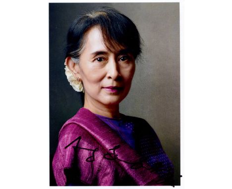 AUNG SAN SUU KYI: (1945- ) Burmese Politician, Diplomat and Author. Prime Minister of Myanmar. Awarded in 1991 with the Nobel