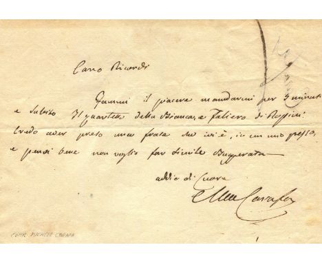 ITALIAN COMPOSERS: A good set of two A.Ls.S. and one signed postcard by three Italian Composers, comprising CARAFA MICHELE (1