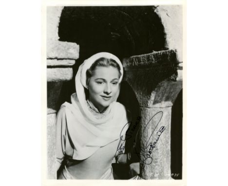 FONTAINE JOAN: (1917-2013) British-American actress, Academy Award winner. A good signed and inscribed 8 x 10 photograph of F