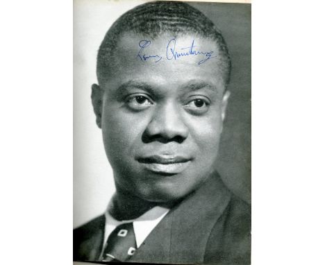 ARMSTRONG LOUIS: (1901-1971) American jazz trumpeter and vocalist. A printed folio edition of the French publication America,