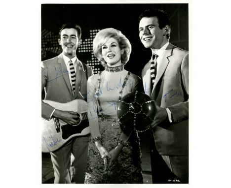 SPRINGFIELDS THE: Vintage signed and inscribed 8 x 10 photograph by all three members of The Springfields, the British folk-p