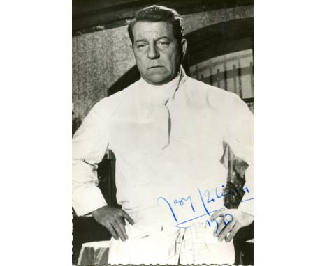 GABIN JEAN: (1904-1976) French Actor. Vintage signed 4 x 6 photograph of Gabin, the Roland Poelke image showing the French ac