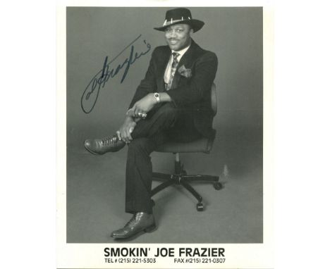 FRAZIER JOE: (1944-2011) American boxer, World Heavyweight Champion 1970-73 and the first boxer to defeat Muhammad Ali. Signe