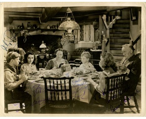 NATIONAL VELVET: A good, rare vintage multiple signed and inscribed sepia 10 x 8 photograph by the Academy Award recipients M